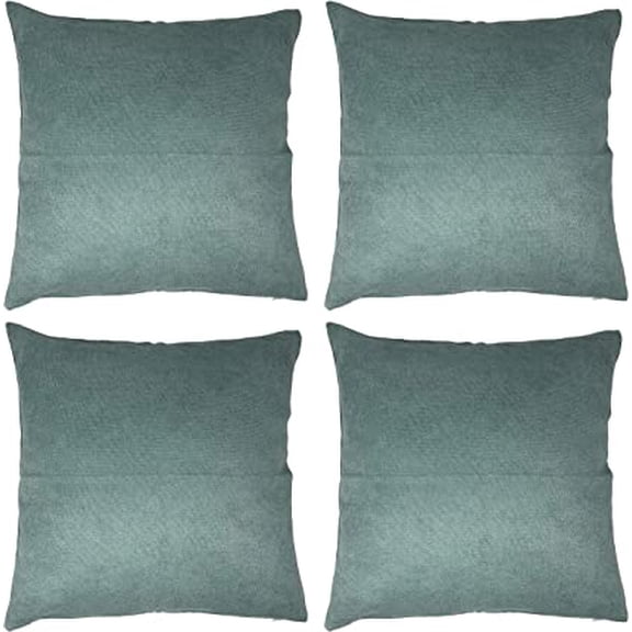 Allgala 4-Pack Decorative Throw Pillow Cover 18x18 Inch-Teal-PW82205 (Covers Only - NO Inserts)