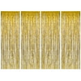 thumbnail image 1 of Allgala 4PK 3.3 x 9.8 FT (1x3M) Metalic Tinsel Party Photo Backdrop Curtains Door Fringe Décor-Gold-BD52603, 1 of 3