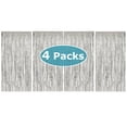thumbnail image 1 of Allgala 4PK 3.3x6.6 FT (1x2M) Metalic Tinsel Party Photo Backdrop Curtains Door Fringe Décor-Silver-BD52304, 1 of 3