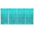 thumbnail image 1 of Allgala 4PK 3.3x6.6 FT (1x2M) Metalic Tinsel Party Photo Backdrop Curtains Door Fringe Décor-Turquoise-BD52312, 1 of 3