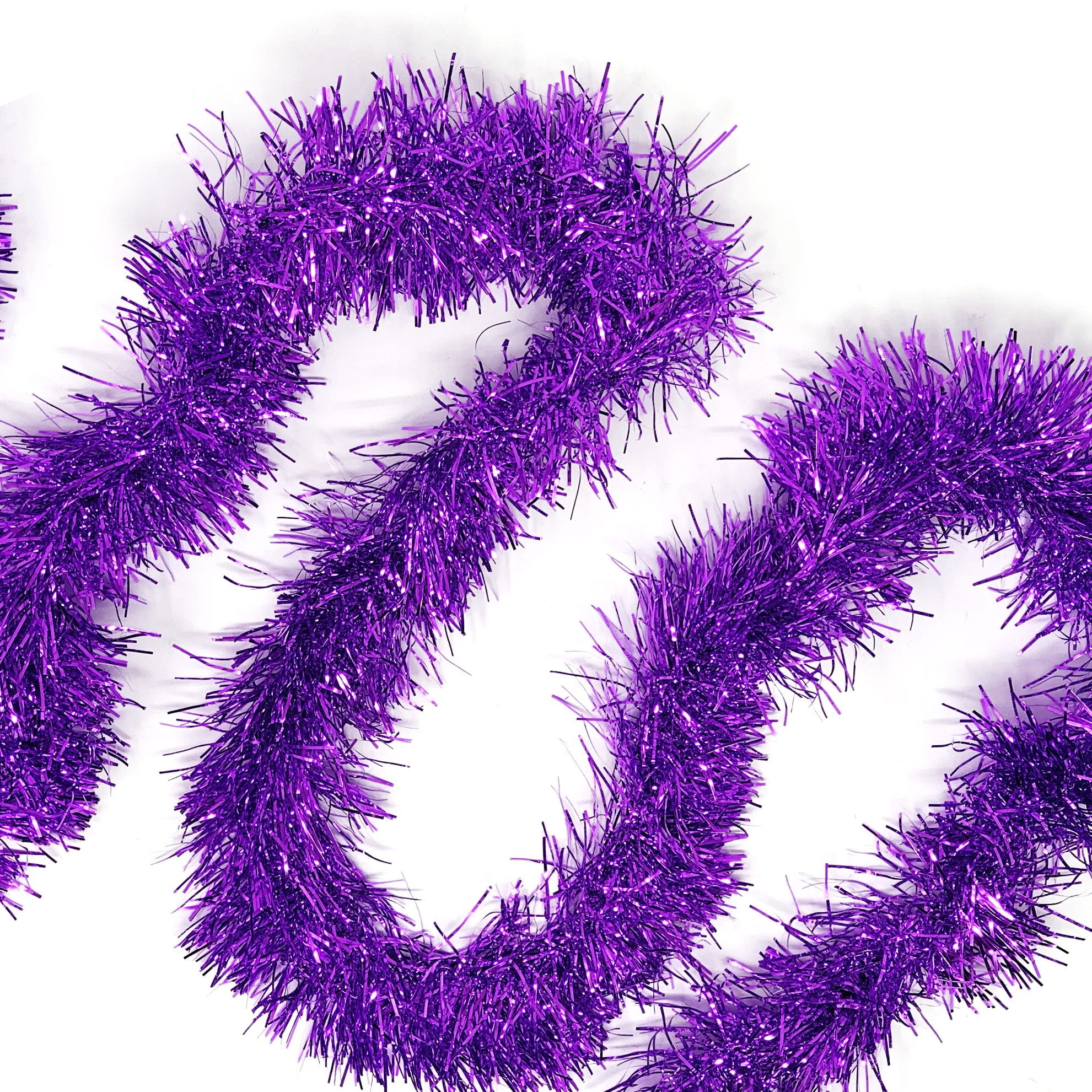 Allgala 50ft Shiny Glitter Sparkle Foil Tinsel Garland - Versatile ...