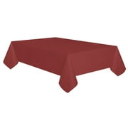 Allgala 6-Pack Premium Plastic Table Cover Medium Weight Disposable Tablecloth-6PK 54"x108"-Burgundy-TC58323
