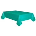 thumbnail image 1 of Allgala 6-Pack Premium Plastic Table Cover Medium Weight Disposable Tablecloth-6PK 54"x108"-Teal-TC58328, 1 of 3