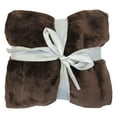 thumbnail image 1 of Allgala 60x45 Super Soft Flannel Plush Light Weight Throw Blanket-Chocolate-BLK82301, 1 of 3