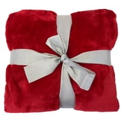 Allgala 60x45 Super Soft Flannel Plush Light Weight Throw Blanket-Red-BLK82302