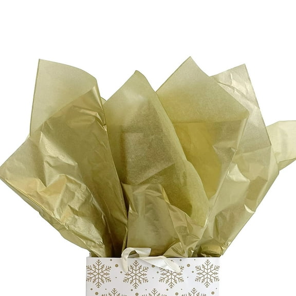Allgala Gold 20x26 Inch Tissue Paper | 100 Sheets | Gift Wrapping, Party Decorations