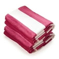 thumbnail image 1 of Allgala Oversize 40x70 Inch (1x1.8M) Cabana Stripe Design Microfiber Beach Towel-Fuchsia (Pack of 2)-BT81241, 1 of 3