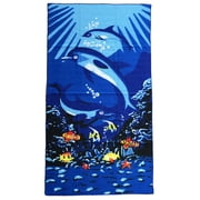 Allgala Oversize 50"x70" Microfiber Beach Towel, Dolphin-BT81107