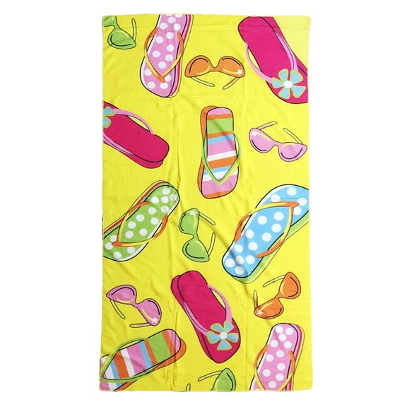 Allgala Oversize 50"x70" Microfiber Beach Towel, Sandals-BT81106