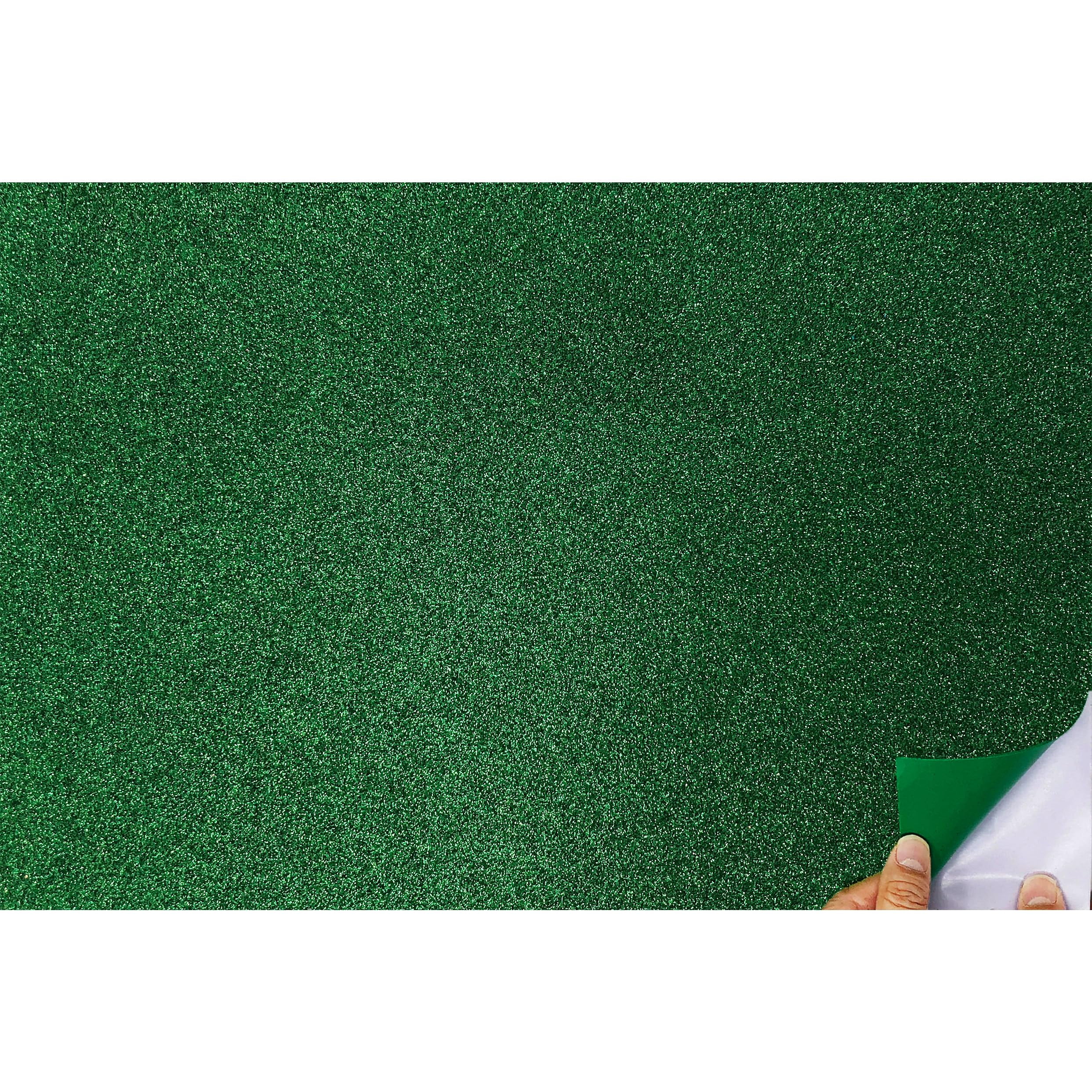 Allgala X-Large Self-Adhesive Glitter EVA Foam Sheets 12 Pack 12x16 inch (30x40cm) Paper Sheets- Green Color-for Arts Crafts Projects, Classrooms, DIY Projects, Back to School Suppliers, Art Class