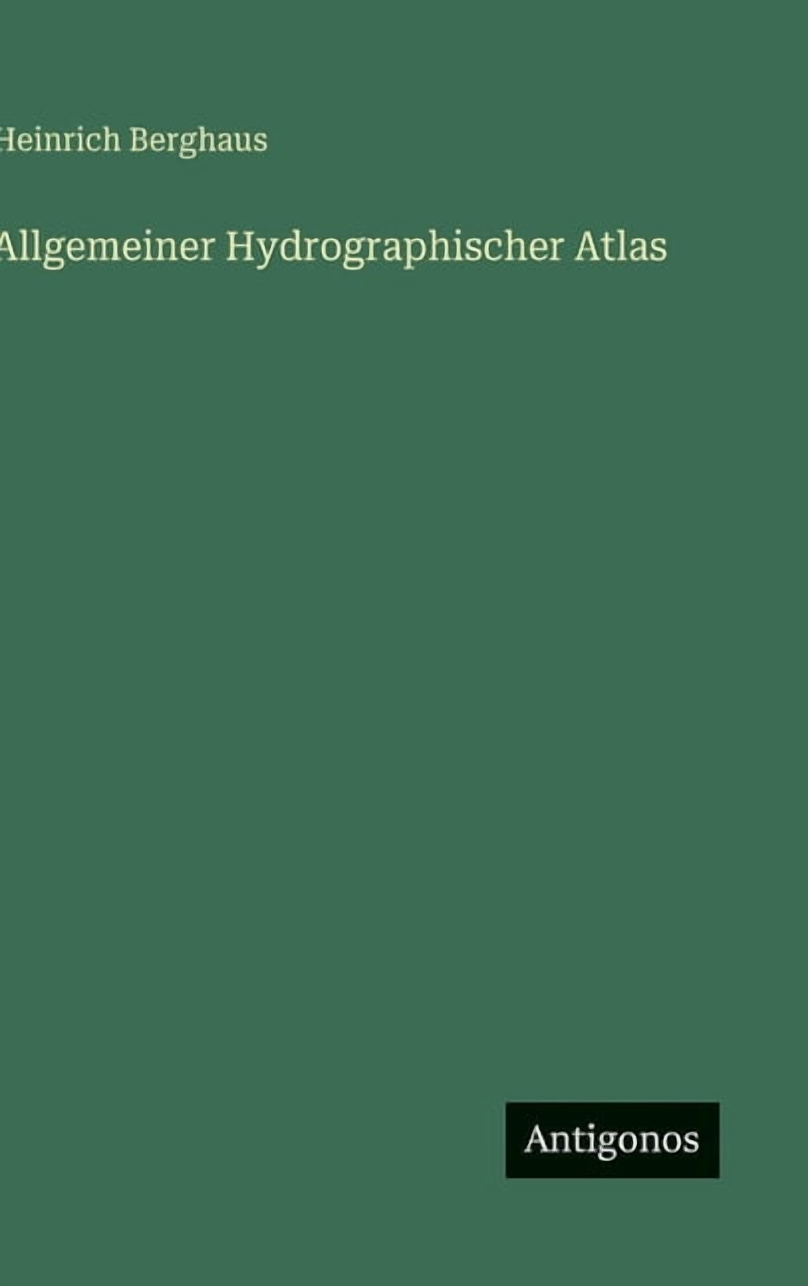 Allgemeiner Hydrographischer Atlas, (Hardcover)
