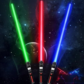 Allhall 3 Pcs Retractable Glow Sword Toy for Kids, 12 Color Changing LED Sword with Sound Effects, Galaxy Battle Toy Set