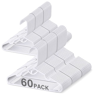 Mainstays Heavy Weight Clothing Hangers, 9 Pack, White, Durable