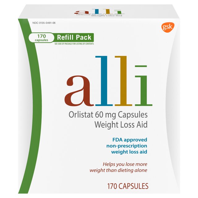 Alli Orlistat 60Mg Weight Loss Supplement Pills, FDAApproved OverThe