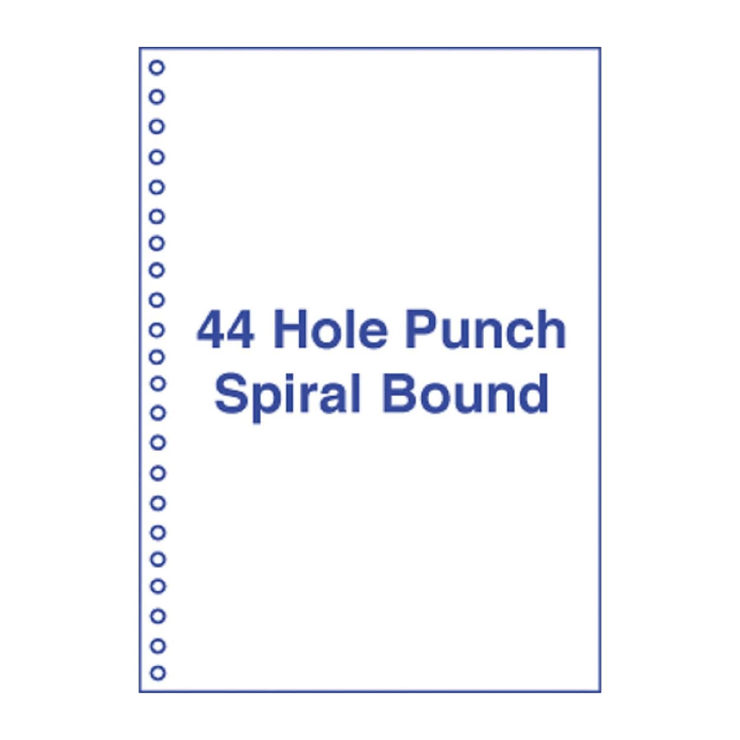 Punched Laser Cut Sheets, Side: 44-Hole, 20 lb Bond Weight, 8.5 x 11, White, 500/Ream