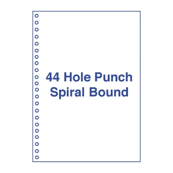 Punched Laser Cut Sheets, Side: 44-Hole, 20 lb Bond Weight, 8.5 x 11, White, 500/Ream