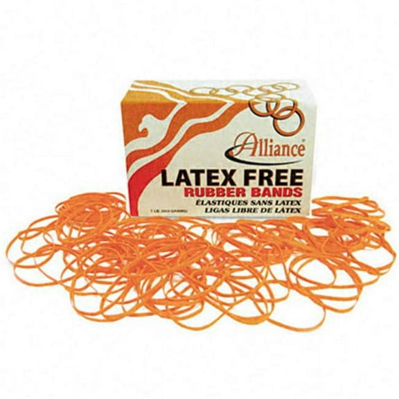 Alliance Latex Free Rubber Bands Size 54 (Orange) Sizes 19/33/64 (Mix) 1lb Box