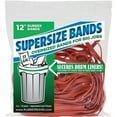 thumbnail image 1 of Alliance Rubber 08994 SuperSize Bands - Large 12" Heavy Duty Latex Rubber Bands - For Oversized Jobs - Red - 4 Ounce Resealable Bag - Approx. 18 Bands | Bundle of 2 Packs, 1 of 1
