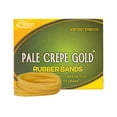 thumbnail image 1 of Alliance Rubber 20329 Pale Crepe Gold Rubber Bands Size #32, 1/4 lb Box Contains Approx. 275 Bands (3" x 1/8", Golden Crepe), 1 of 2