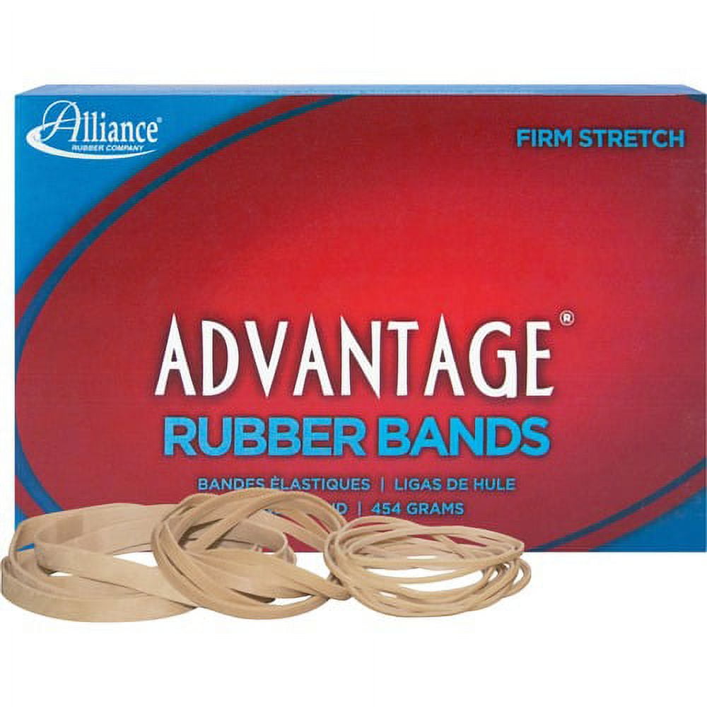 Alliance Rubber 26545 Advantage Rubber Bands - Size #54 - Assorted Sizes - Natural Crepe - 1 lb Box Alliance Rubber 26545 Advantage Rubber Bands - Size #54 - Assorted Sizes - Natural Crepe - 1 lb Box