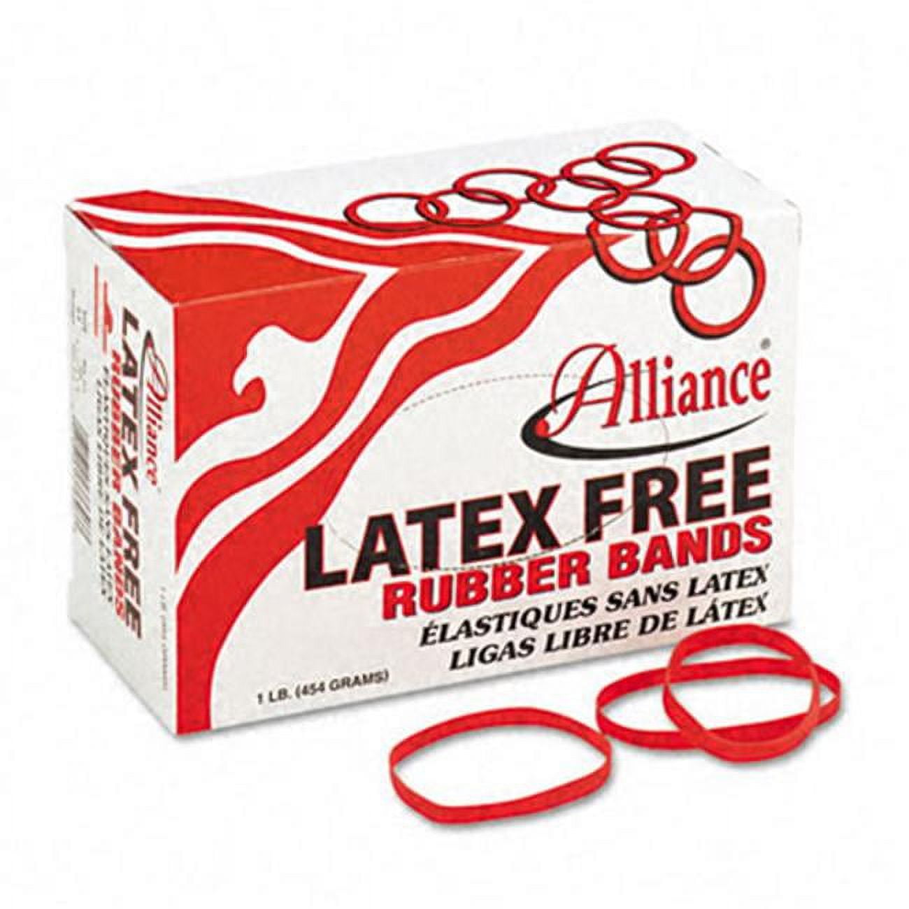 Alliance 37646 Latex-Free Orange Rubber Bands  Size 64  1/4 x 3-1/2  440 per 1-1/4lb Box
