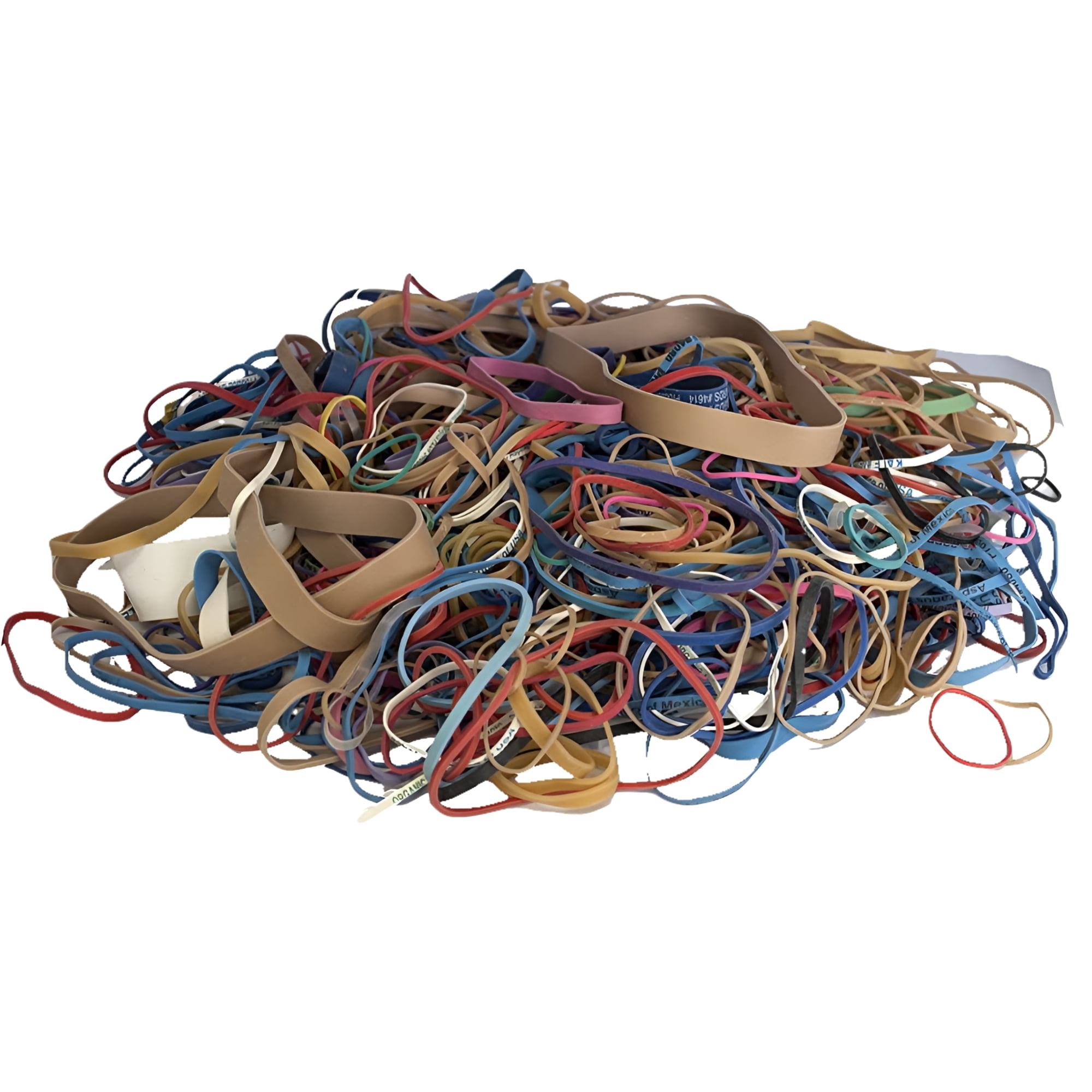 NORTHLAND WHOLESALE Alliance Rubber Bands Assorted Dimensions 227G/Approx. 400 Rubber Bands, Multi Color, 1/2 lb