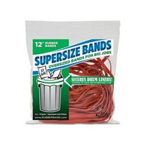 Alliance Rubber Co 08994 Supersize Rubber Bands, 12" x 1/4", 18 Count, Resealable Bag, Red