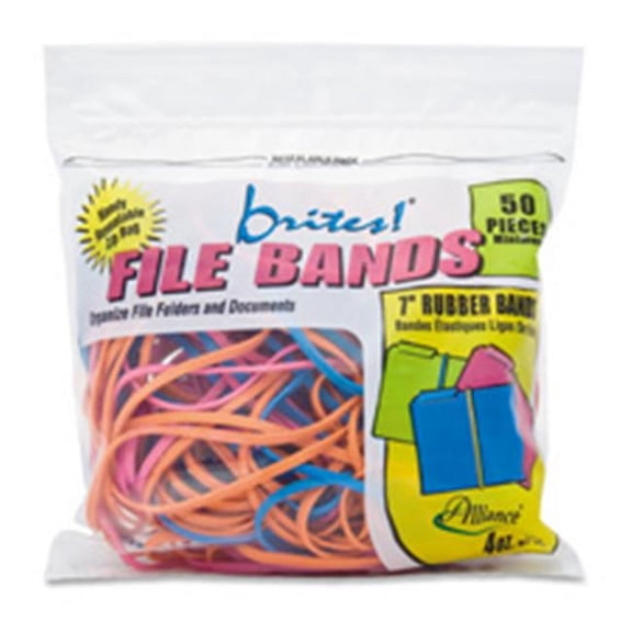 Alliance Rubber File Bands- 7in.x.13in.- 50-BG- Assorted