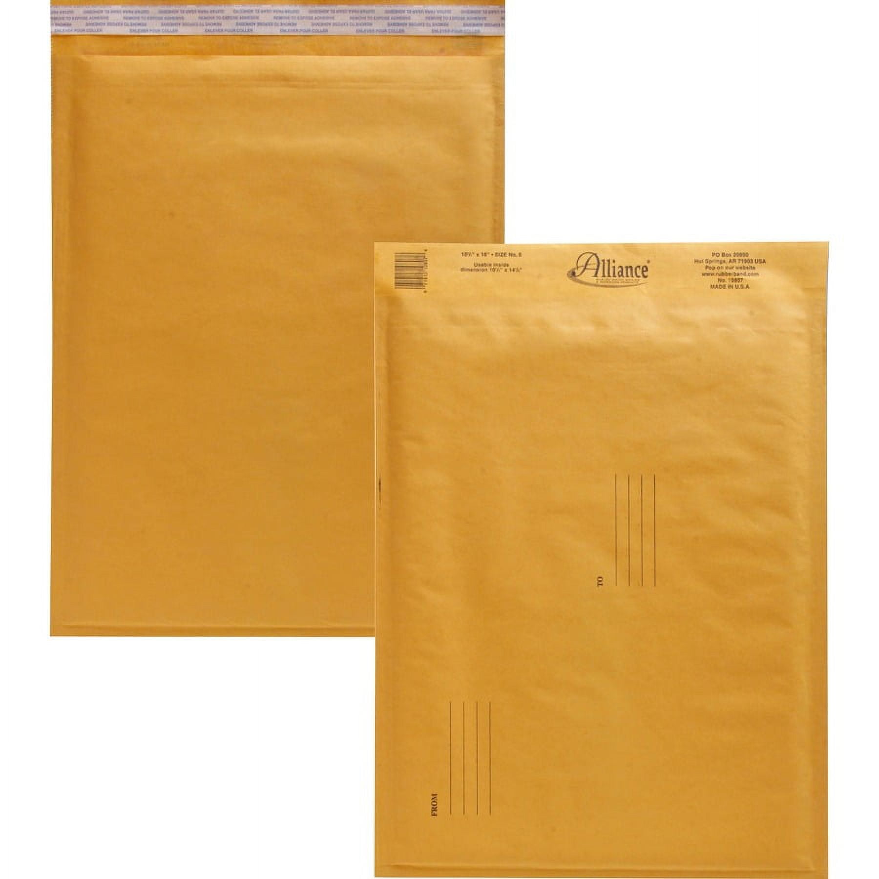 Alliance Rubber Kraft Bubble Mailers - Bubble - #0 - 6 Alliance Rubber Kraft Bubble Mailers - Bubble - #0 - 6