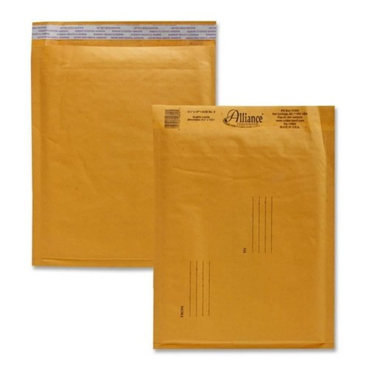 Alliance Rubber Kraft Bubble Mailers - Bubble - #2 - 8 1/2 Alliance Rubber Kraft Bubble Mailers - Bubble - #2 - 8 1/2