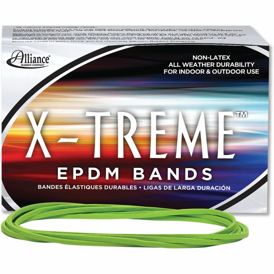 Alliance Rubber X-treme File Bands, 117B, 7 x 1/8, Lime Green, 1