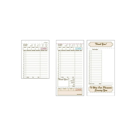 Alliance T4997SP 2part Carbonless Tan 15 Line Guest Checks Case of 2000 499703