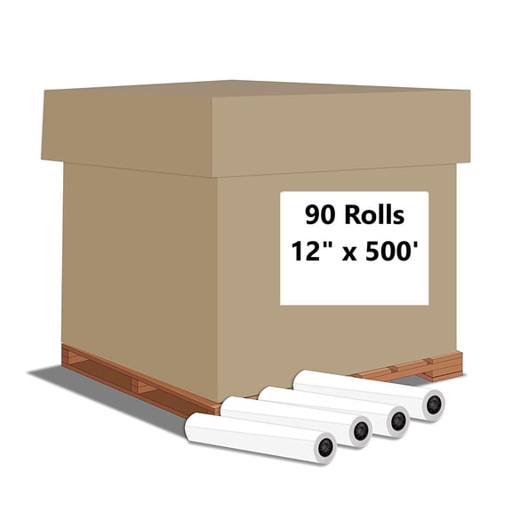 Alliance Wide Format Paper 12" x 500' Bond Engineering 20lb | 92 Bright | 90 Roll Bin | 3" Core