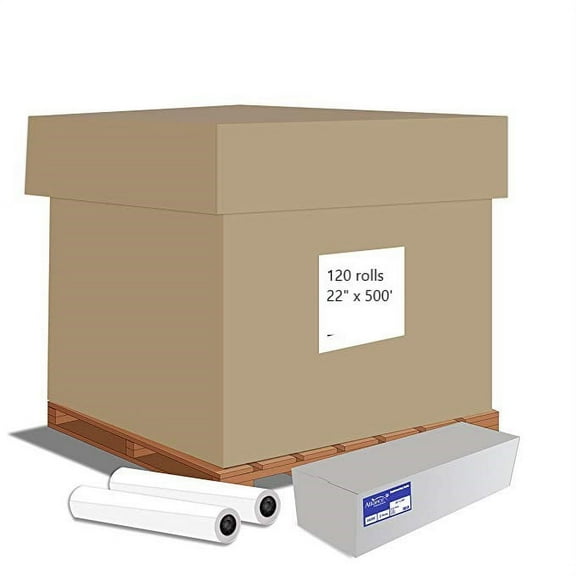 Alliance Wide Format Paper 22" x 500' Bond Engineering 20lb | 92 Bright | 60 cartons - 120 Roll Pallet | 3" Core