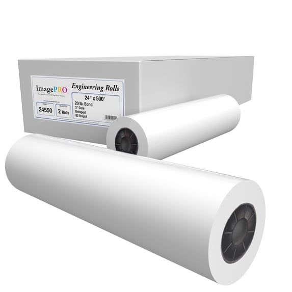 Alliance Wide Format Paper 24" x 500' Bond Engineering Antimicrobial 20lb | 92 Bright | 2 Rolls | 3' Core