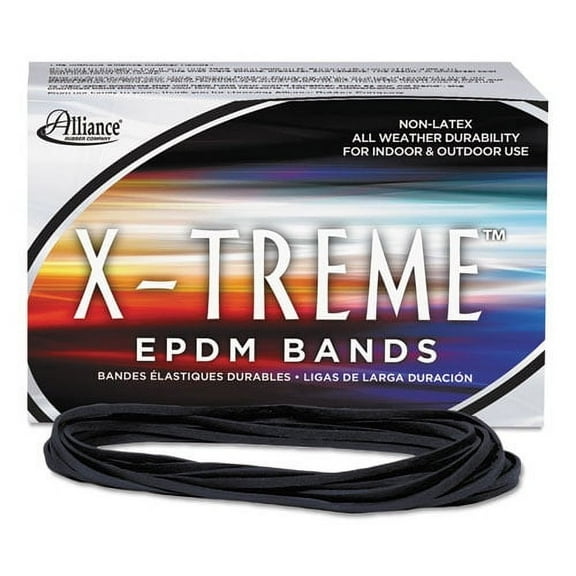Alliance X-treme File Bands, 117B, 7 x 1/8, Black, 1-lb. Box