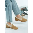 thumbnail image 1 of Allie Fur Trim Genuine Suede Loafers, 1 of 10