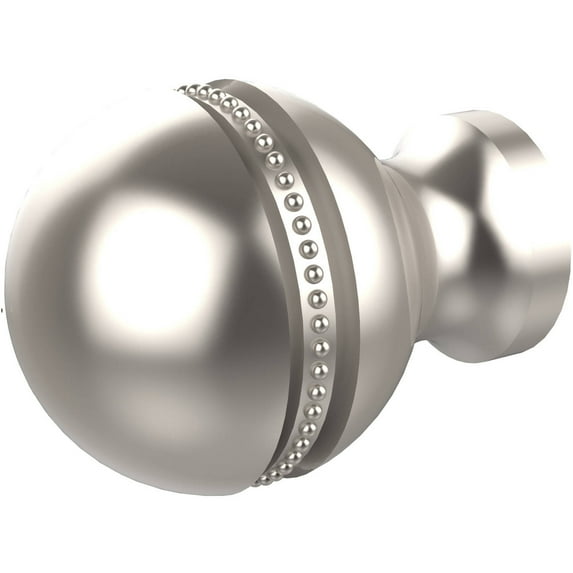 Allied Brass 1-in Beaded Cabinet Knob, Satin Nickel