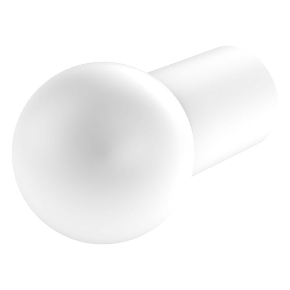 Allied Brass 1-in Cabinet Knob, Matte White