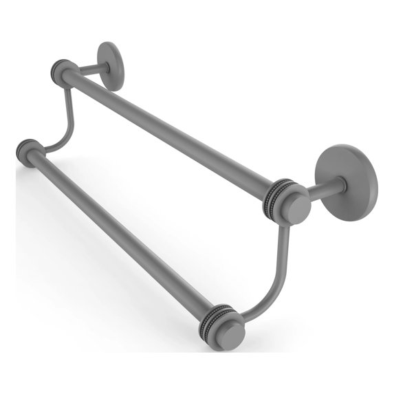 Allied Brass - 18 inch Double Towel Bar in Matte Gray