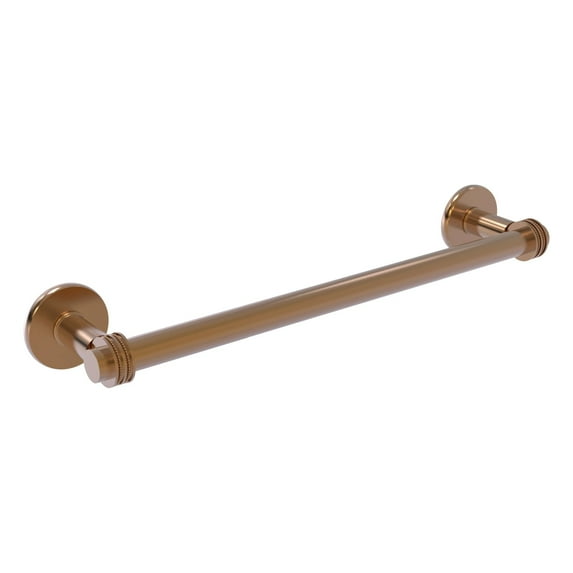Allied Brass 2051D/30-BBR Continental Collection 30 Inch Towel Bar with Dotted Detail, Brushed Bronze