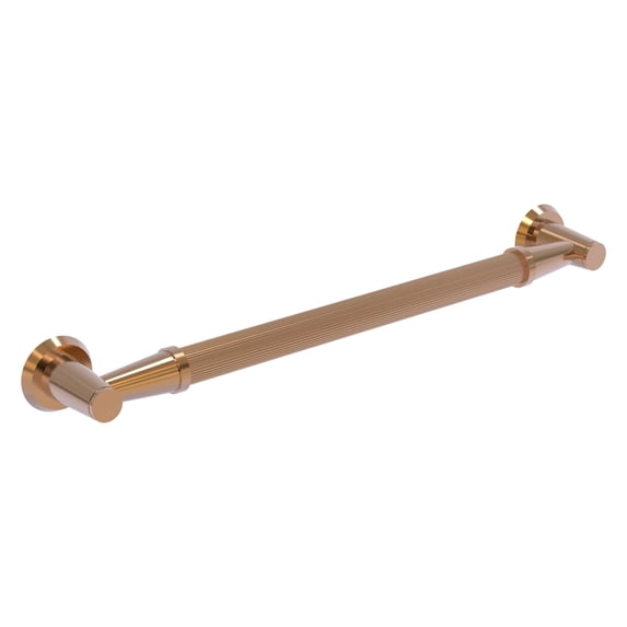 Allied Brass 24-inch Reeded Grab Bar Clear Brushed, Bronze Finish
