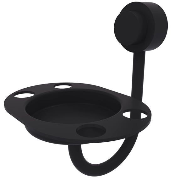 Allied Brass 426-BKM Venus Collection Tumbler and Toothbrush Holder, Matte Black
