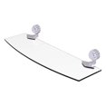thumbnail image 1 of Allied Brass 433D/18-SCH Venus Collection 18 Inch Glass Shelf with Dotted Accents, Satin Chrome, 1 of 3