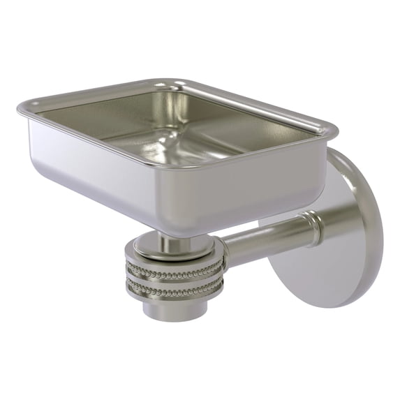 Allied Brass 7132D-SN Satellite Orbit One Wall Mounted Soap Dish with Dotted Accents, Satin Nickel