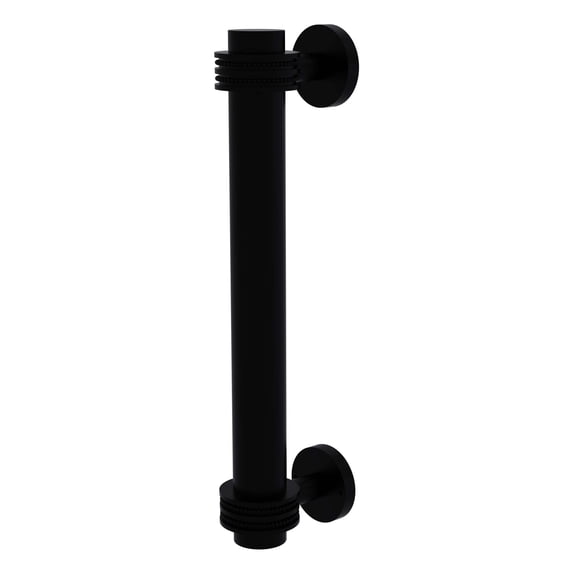 Allied Brass 8-in Door Pull with Dotted Accents, Matte Black