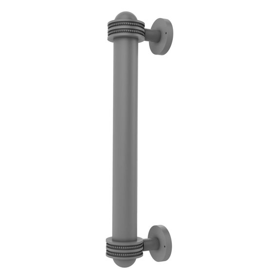 Allied Brass 8-in Door Pull with Dotted Accents, Matte Gray