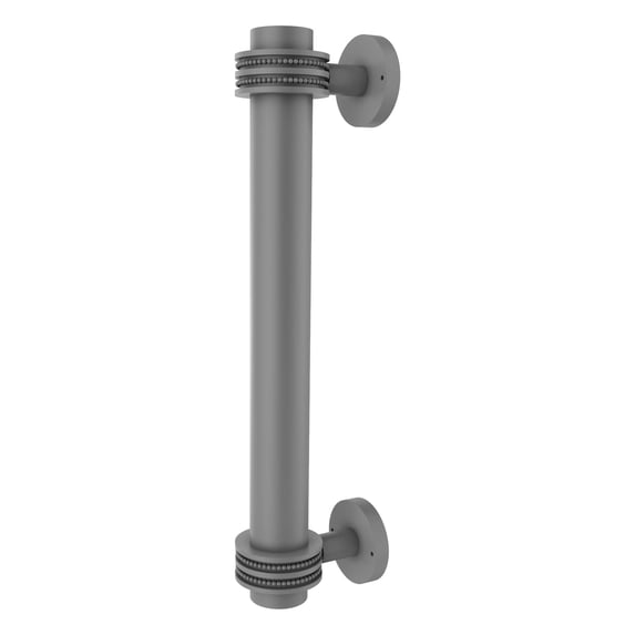 Allied Brass 8-in Door Pull with Dotted Accents, Matte Gray