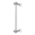 thumbnail image 1 of Allied Brass 8-in Door Pull with Dotted Accents, Matte White, 1 of 9