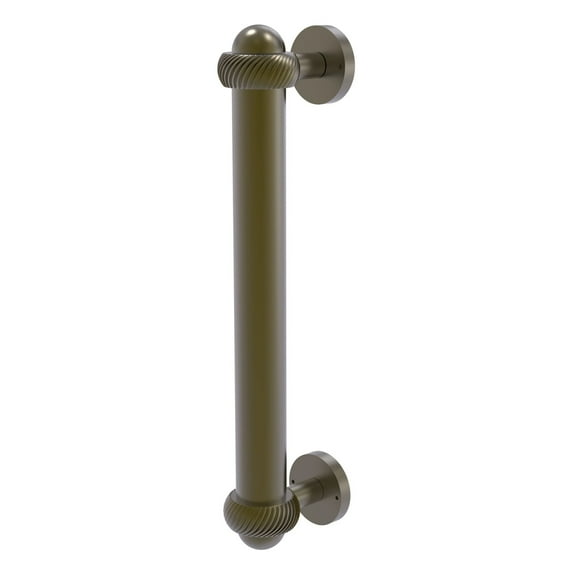 Allied Brass 8-in Door Pull with Twisted Accents, Antique Brass